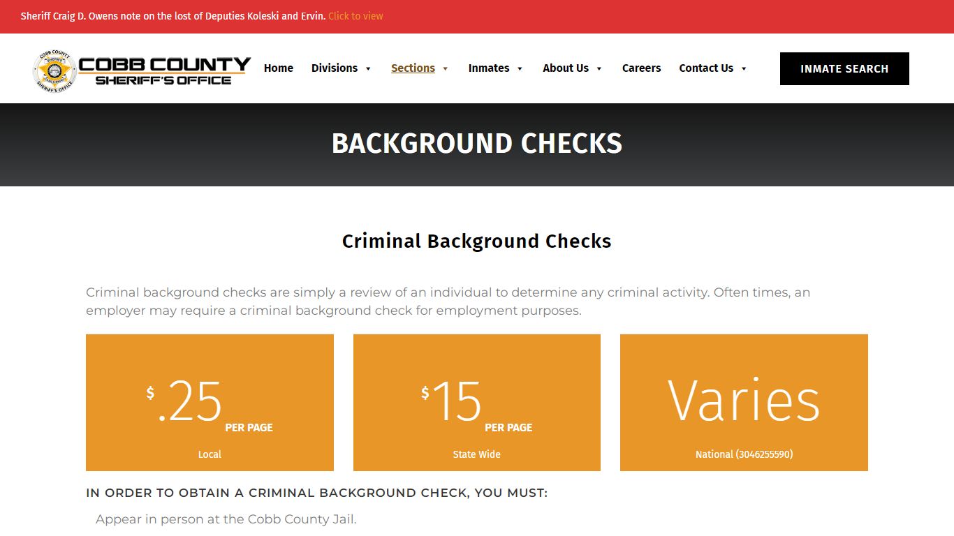 CCSO | Background Checks - Cobb Sheriff