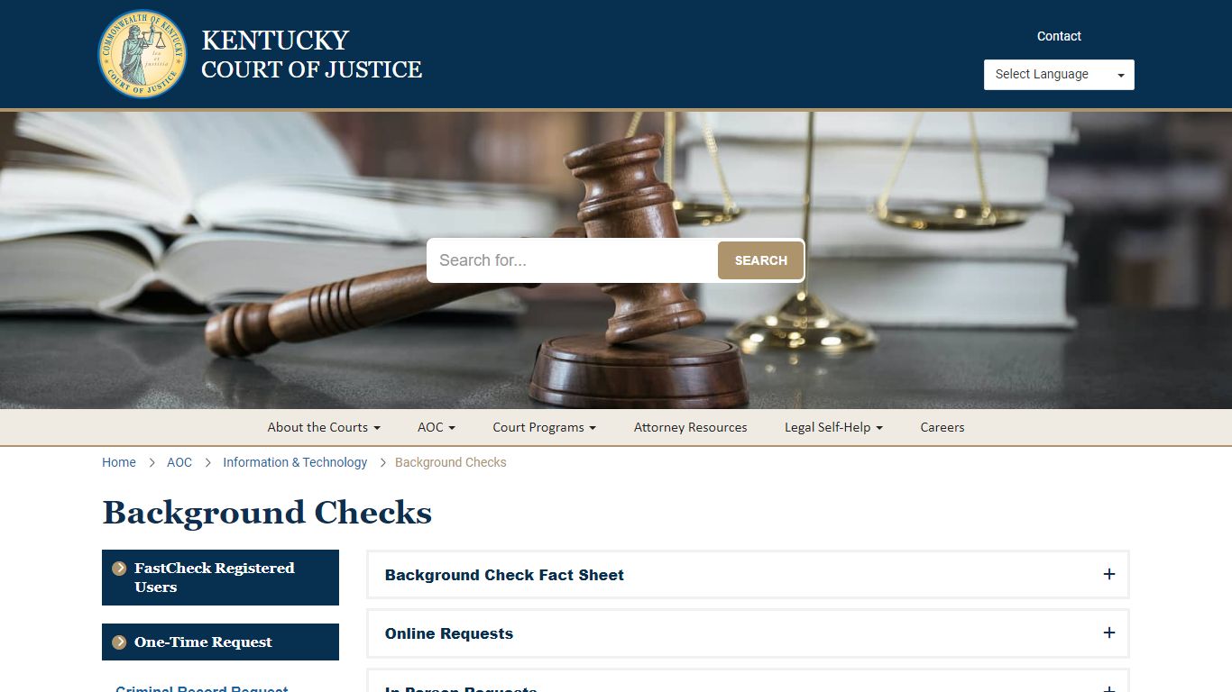 Background Checks - Kentucky Court of Justice